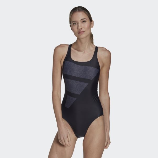 Maillot De Bain Graphique Adidas Big Bars Blanc Fashion