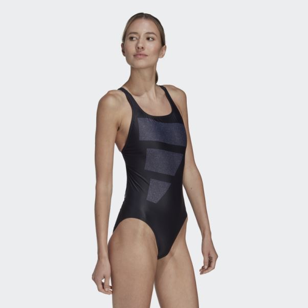 Maillot De Bain Graphique Adidas Big Bars Blanc Fashion