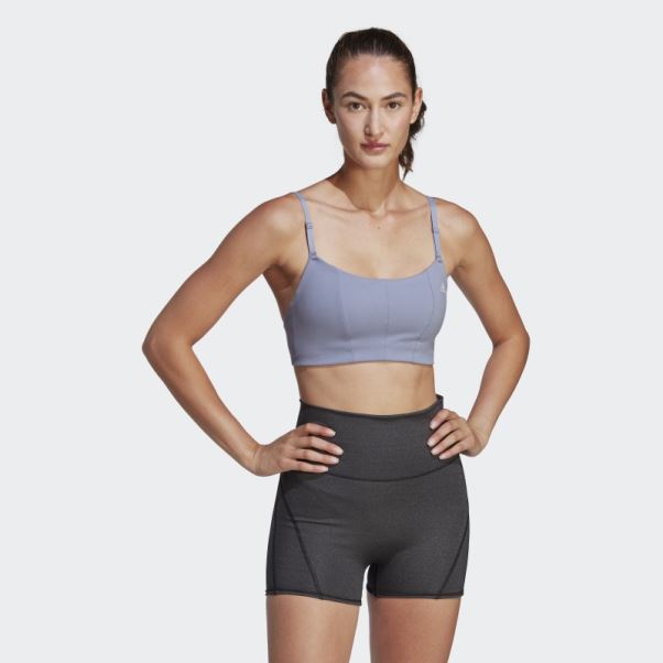 Brassière à Maintien Léger Adidas Silver Violet Yoga Studio
