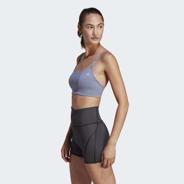 Brassière à Maintien Léger Adidas Silver Violet Yoga Studio