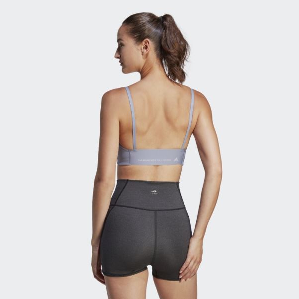 Brassière à Maintien Léger Adidas Silver Violet Yoga Studio