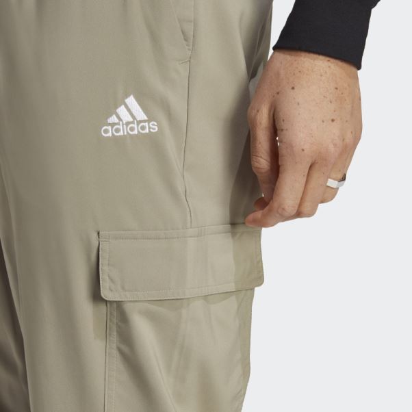 Pantalon Cargo Argenté Pebble Essentials à Petit Logo Tissé Adidas