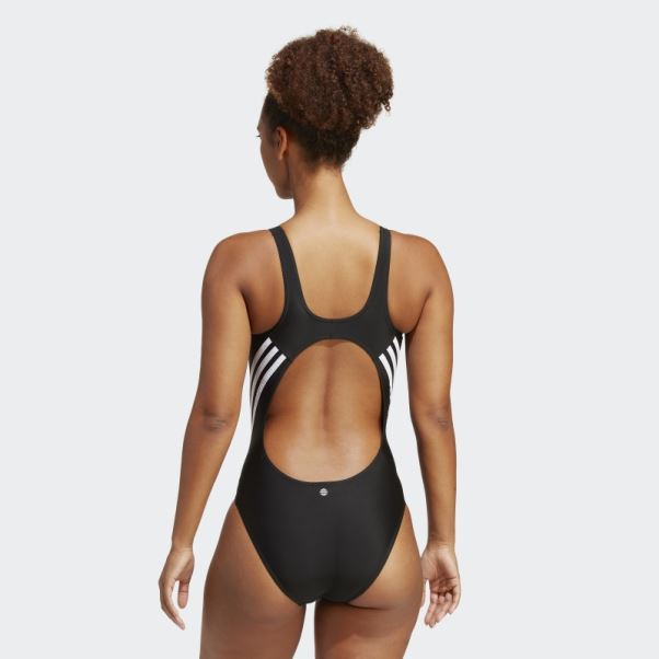 Adidas Maillot De Bain 3 Bandes Noir Chaud