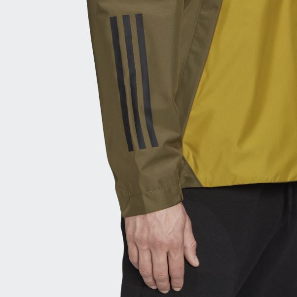 Veste Bsc 3-stripes Rain.rdy Adidas Vert Oxyde