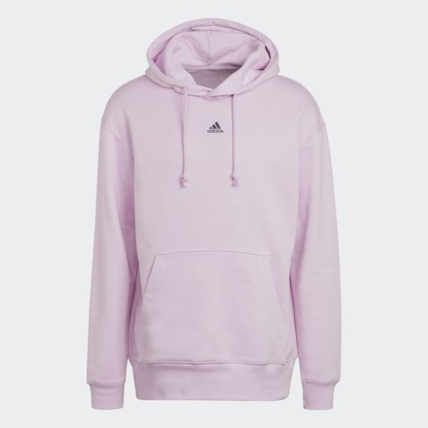Adidas Essentials Feelvivid Sweat à Capuche En Molleton De Coton Lilas