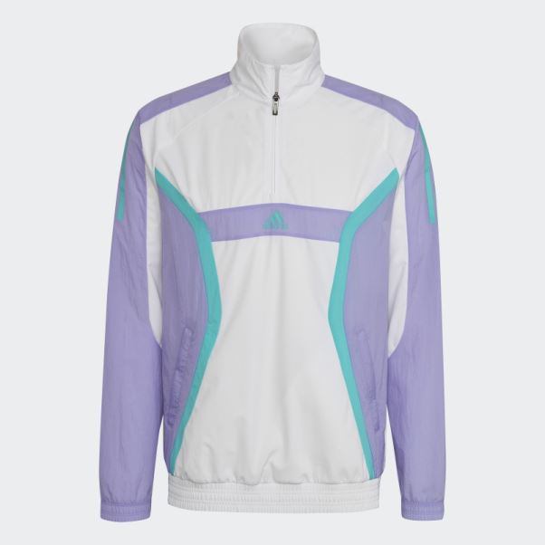 Adidas Top D'entrainement Zip Quart Blanc