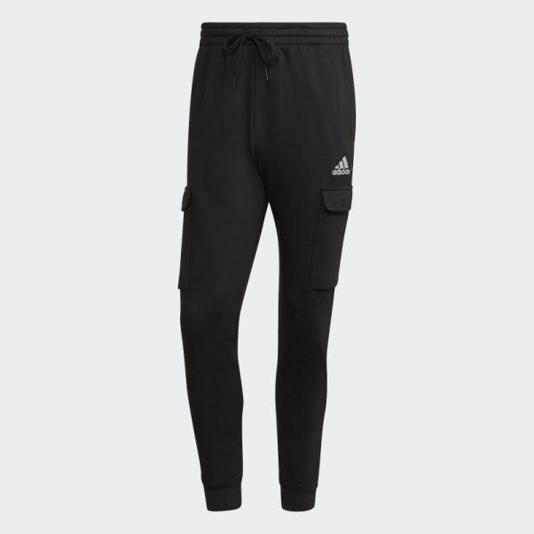 Pantalon Cargo Fuselé Regular En Molleton Essentials Noir Adidas