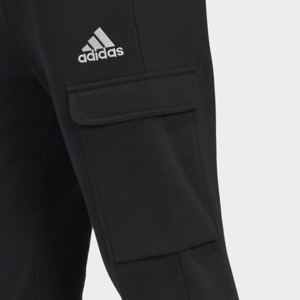 Pantalon Cargo Fuselé Regular En Molleton Essentials Noir Adidas
