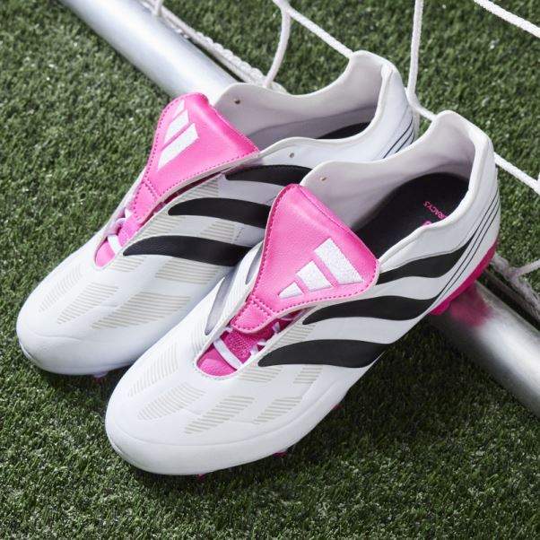 Adidas Predator Precision.3 Chaussures De Sol Ferme Blanches