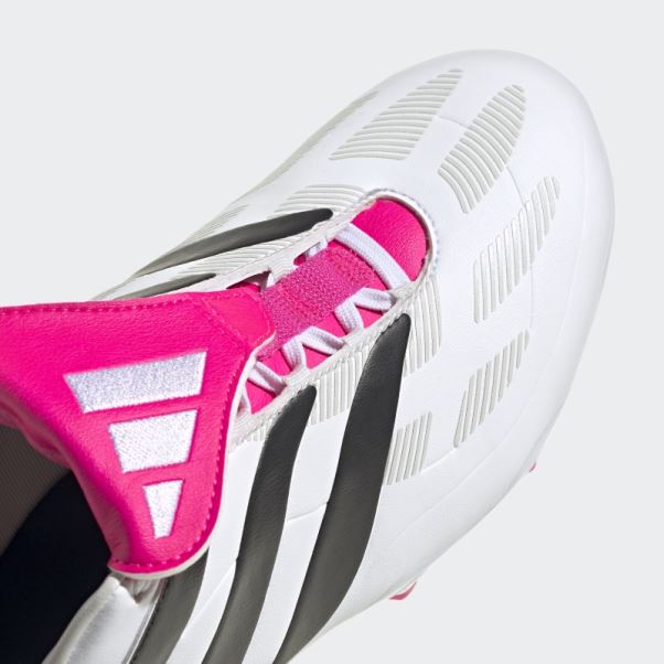 Adidas Predator Precision.3 Chaussures De Sol Ferme Blanches
