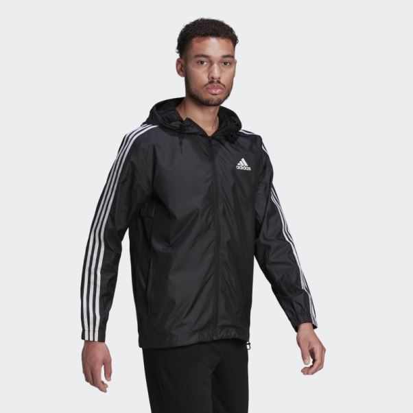 Coupe-vent Tissé à 3 Bandes Essentials Adidas Noir