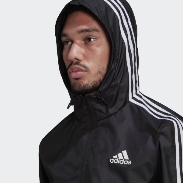 Coupe-vent Tissé à 3 Bandes Essentials Adidas Noir