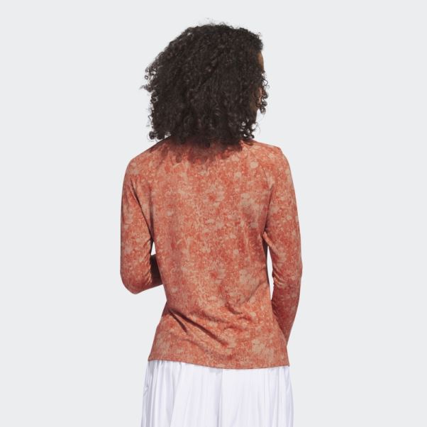 Ultimate365 Tour Chemise De Golf Imprimée à Manches Longues Rouge Adidas
