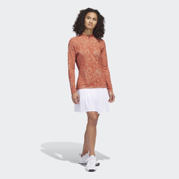 Ultimate365 Tour Chemise De Golf Imprimée à Manches Longues Rouge Adidas