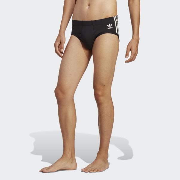 Slip Blanc à 3 Bandes En Coton Comfort Flex Adidas