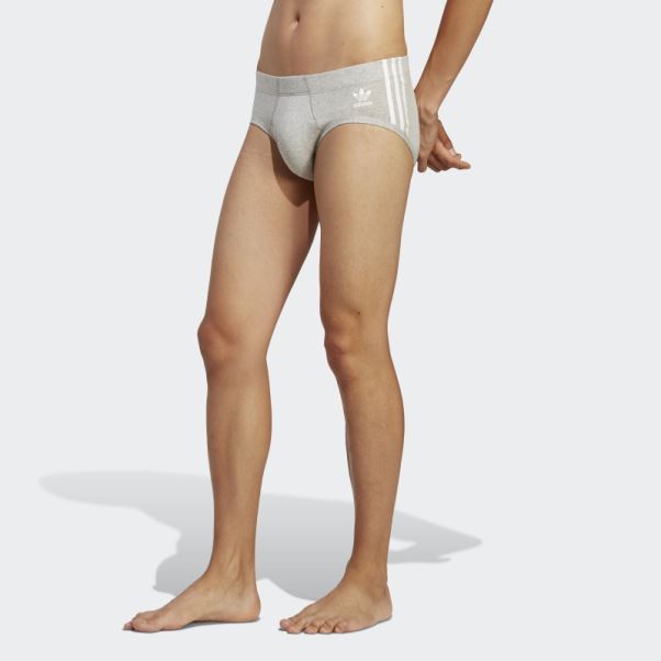 Slip Blanc à 3 Bandes En Coton Comfort Flex Adidas
