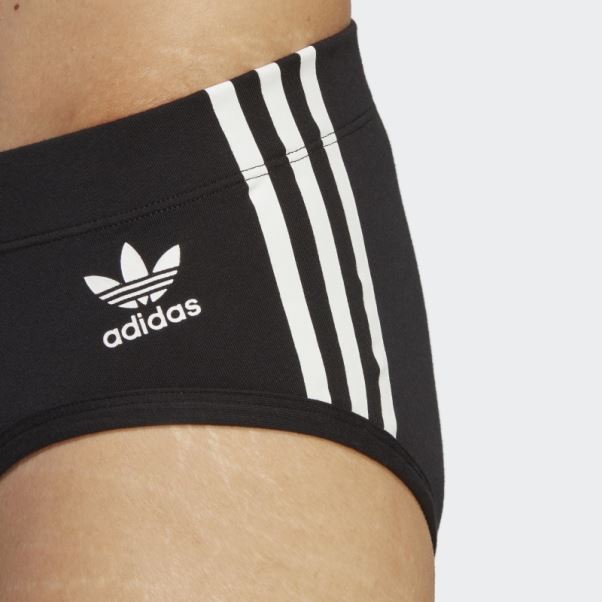 Slip Blanc à 3 Bandes En Coton Comfort Flex Adidas