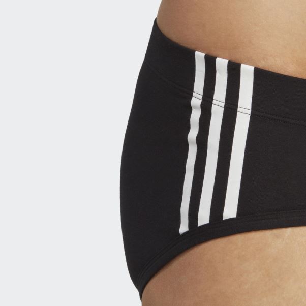 Slip Blanc à 3 Bandes En Coton Comfort Flex Adidas