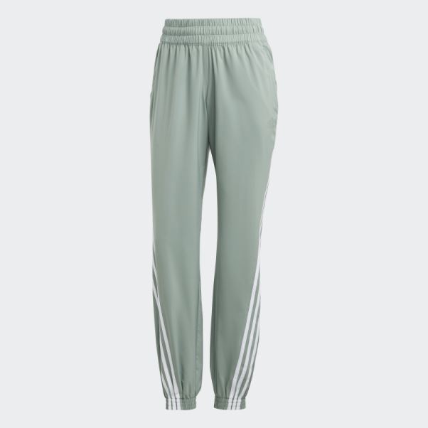 Pantalon Tissé à 3 Bandes Trainicons Adidas Argent Vert