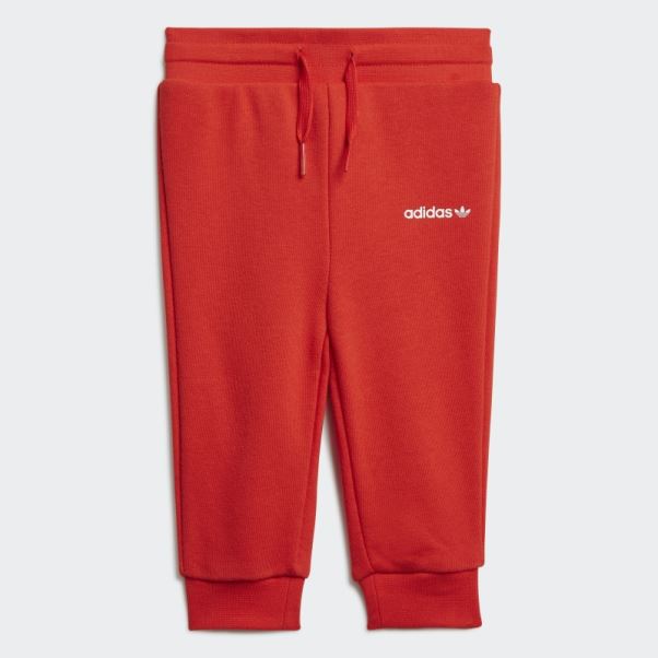 Ensemble Sweat à Capuche Zippé Adicolor Rouge Adidas