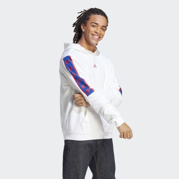 Sweat à Capuche Brandlove Adidas Blanc