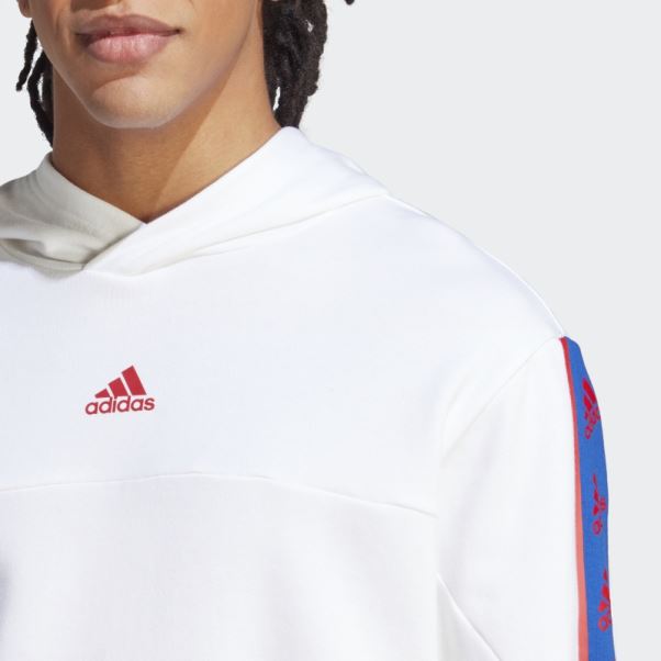 Sweat à Capuche Brandlove Adidas Blanc