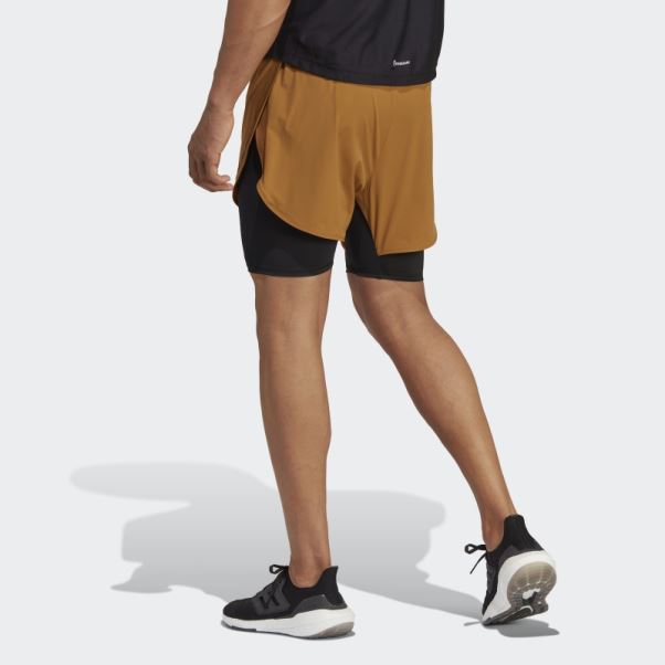 Short D'entraînement 2-en-1 Heat.rdy Hiit Bronze Adidas