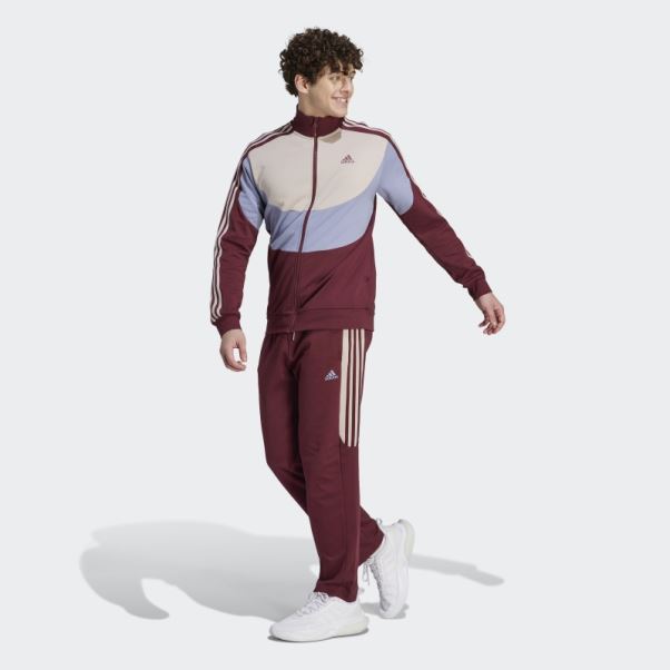 Survetement Adidas Colorblock Rouge Mode
