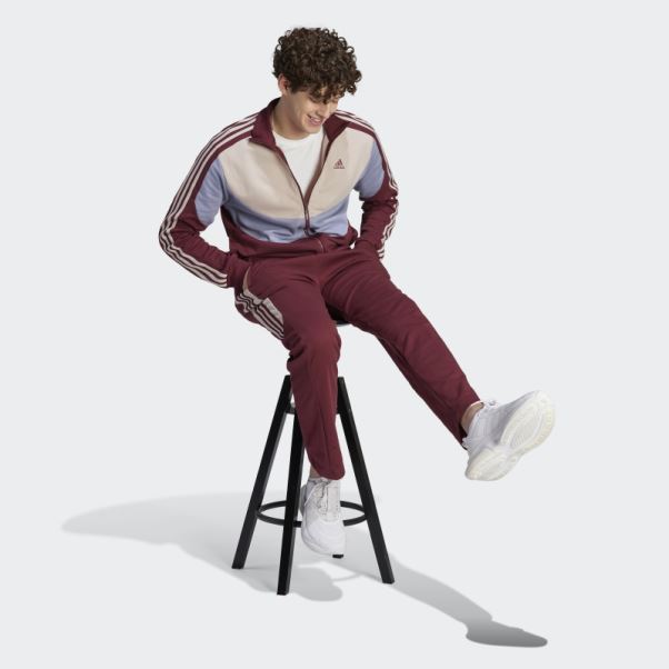 Survetement Adidas Colorblock Rouge Mode