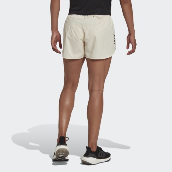 Ecru Tint Thebe Magugu Run Fast Short De Course Adidas