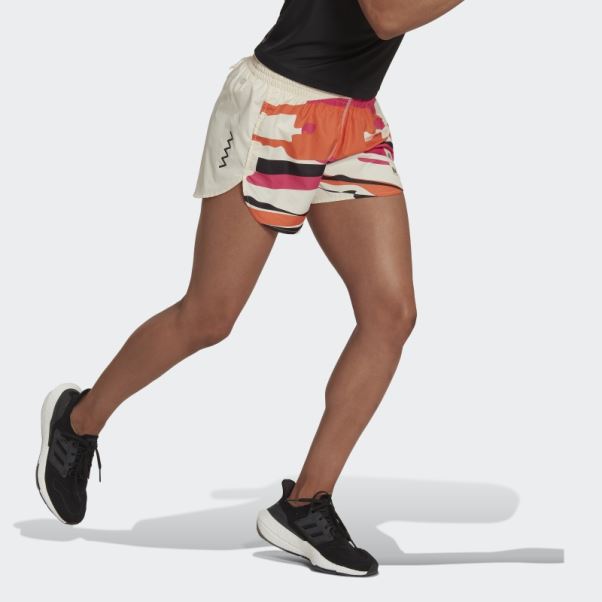 Ecru Tint Thebe Magugu Run Fast Short De Course Adidas