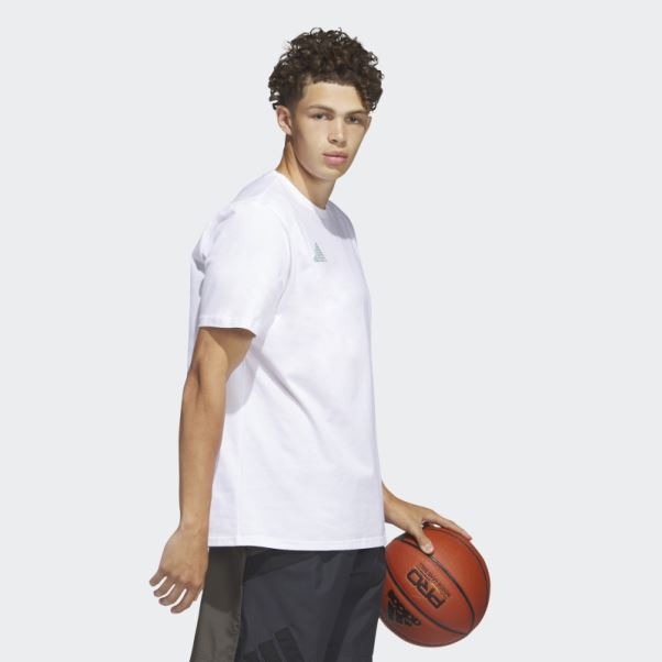T-shirt Graphique Adidas Worldwide Hoops City Basketball Blanc