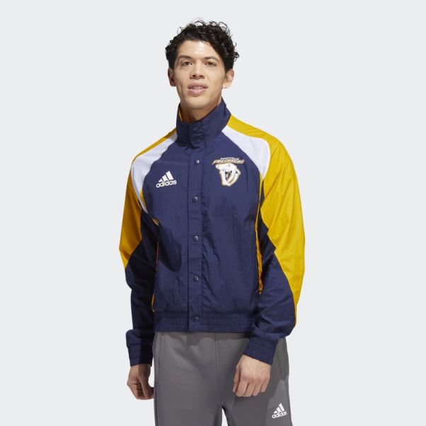 Veste Adidas Prédateurs Reverse Retro Bleu Marine