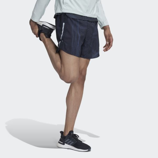 Mode Adidas Conçu Pour Courir Pour Les Océans Short Bleu