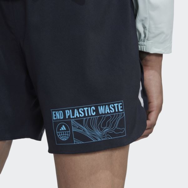 Mode Adidas Conçu Pour Courir Pour Les Océans Short Bleu