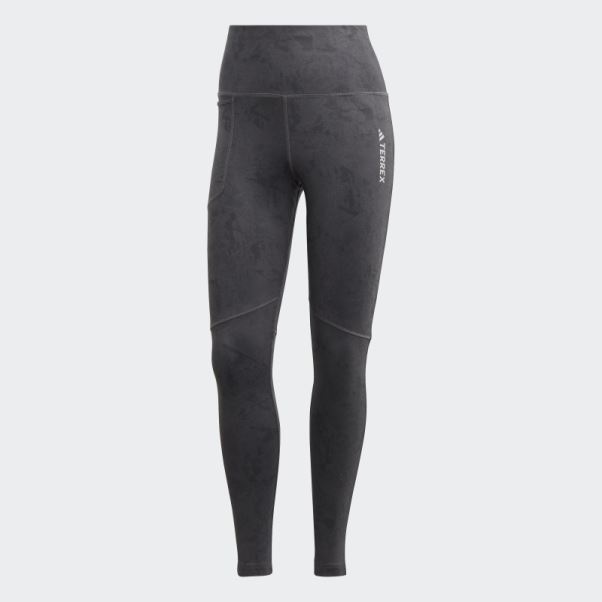 Legging Terrex Multi Imprimé Allover Adidas Gris
