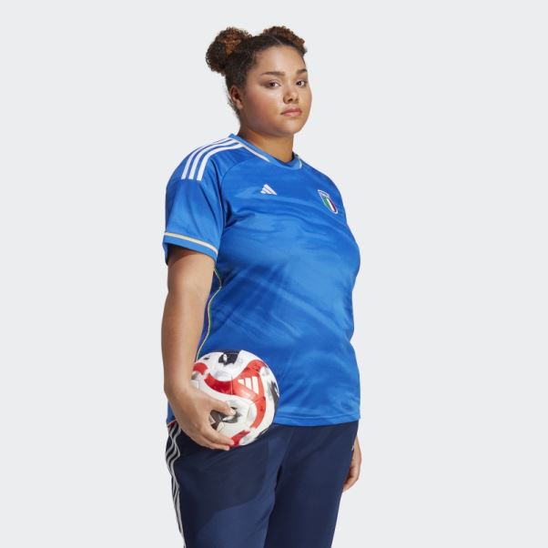 Maillot Domicile équipe Italie 23 Femmes (grande Taille) Adidas Bleu