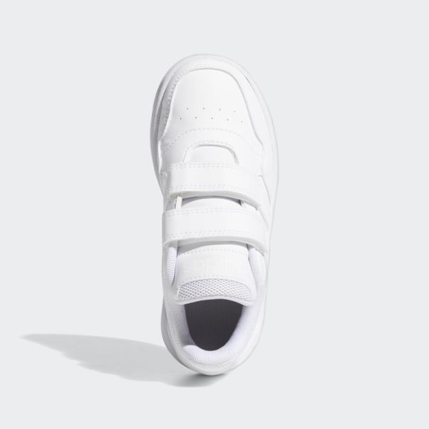 Hoops Lifestyle Basketball Chaussures à Crochets Et Boucles Blanc Adidas