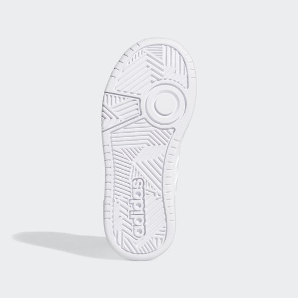 Hoops Lifestyle Basketball Chaussures à Crochets Et Boucles Blanc Adidas