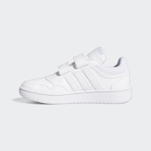 Hoops Lifestyle Basketball Chaussures à Crochets Et Boucles Blanc Adidas