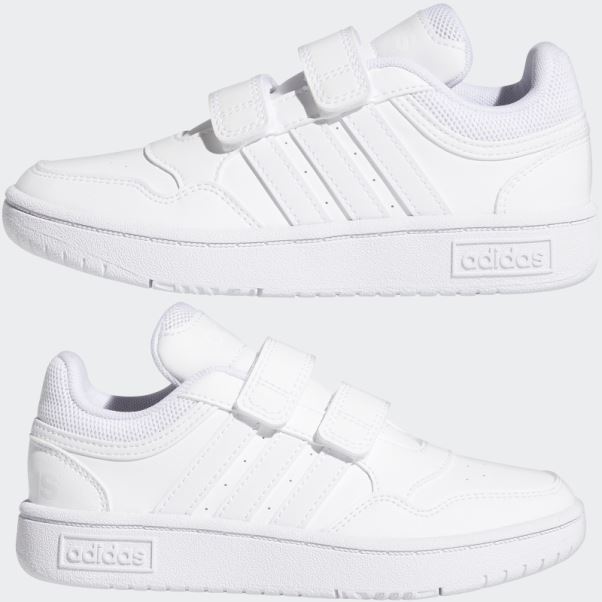 Hoops Lifestyle Basketball Chaussures à Crochets Et Boucles Blanc Adidas