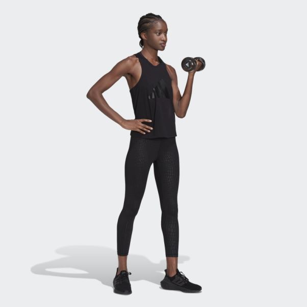Débardeur Adidas Train Icones 3 Bar Logo Noir