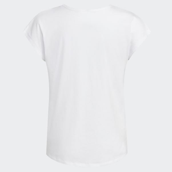 T-shirt Adidas Blanc à Mancherons