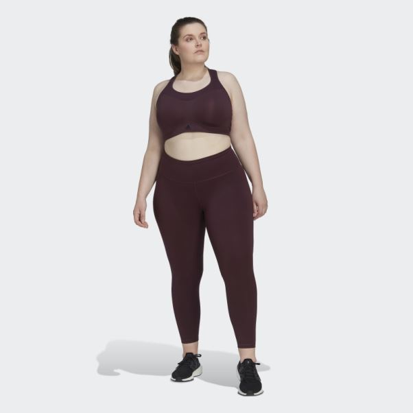 Legging Adidas Optime Training (grande Taille) Bordeaux
