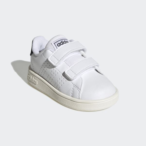 Adidas Avantage Lifestyle Court Deux Chaussures Auto-agrippantes Blanc