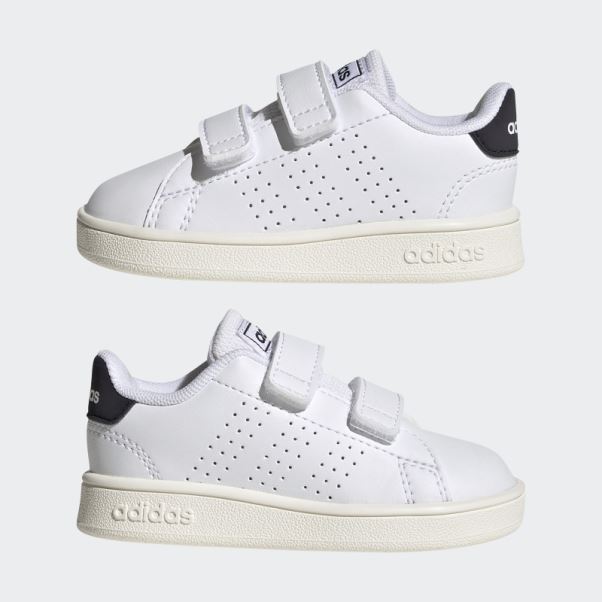 Adidas Avantage Lifestyle Court Deux Chaussures Auto-agrippantes Blanc
