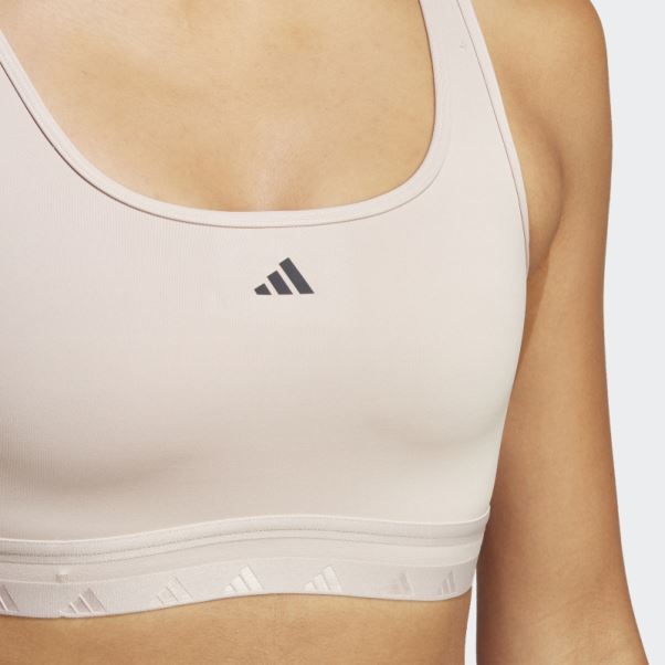 Soutien-gorge Techfit à Maintien Léger Adidas Aeroreact Training Taupe