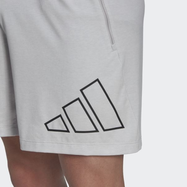 Short D'entraînement à 3 Barres Train Icones Gris Adidas