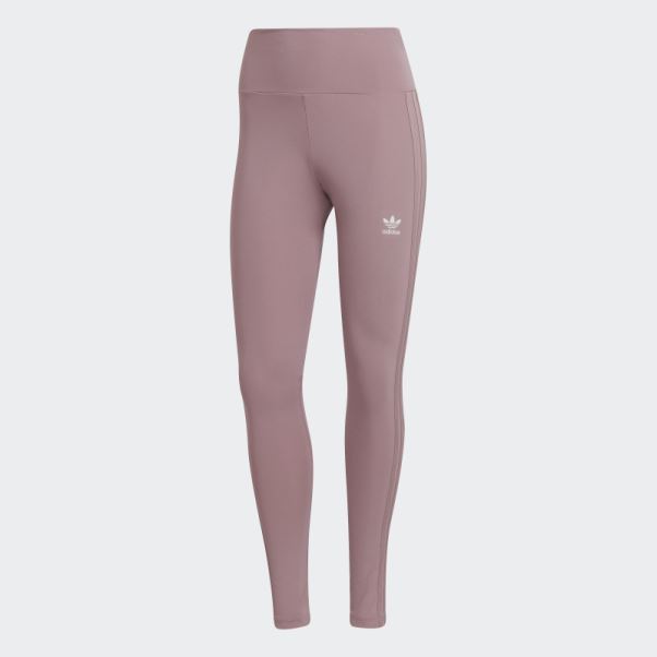 Collant Adidas Mauve Adicolor Classics 3 Bandes Ton Sur Ton