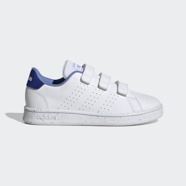 Avantage Lifestyle Court Chaussures Auto-agrippantes Adidas Blanc